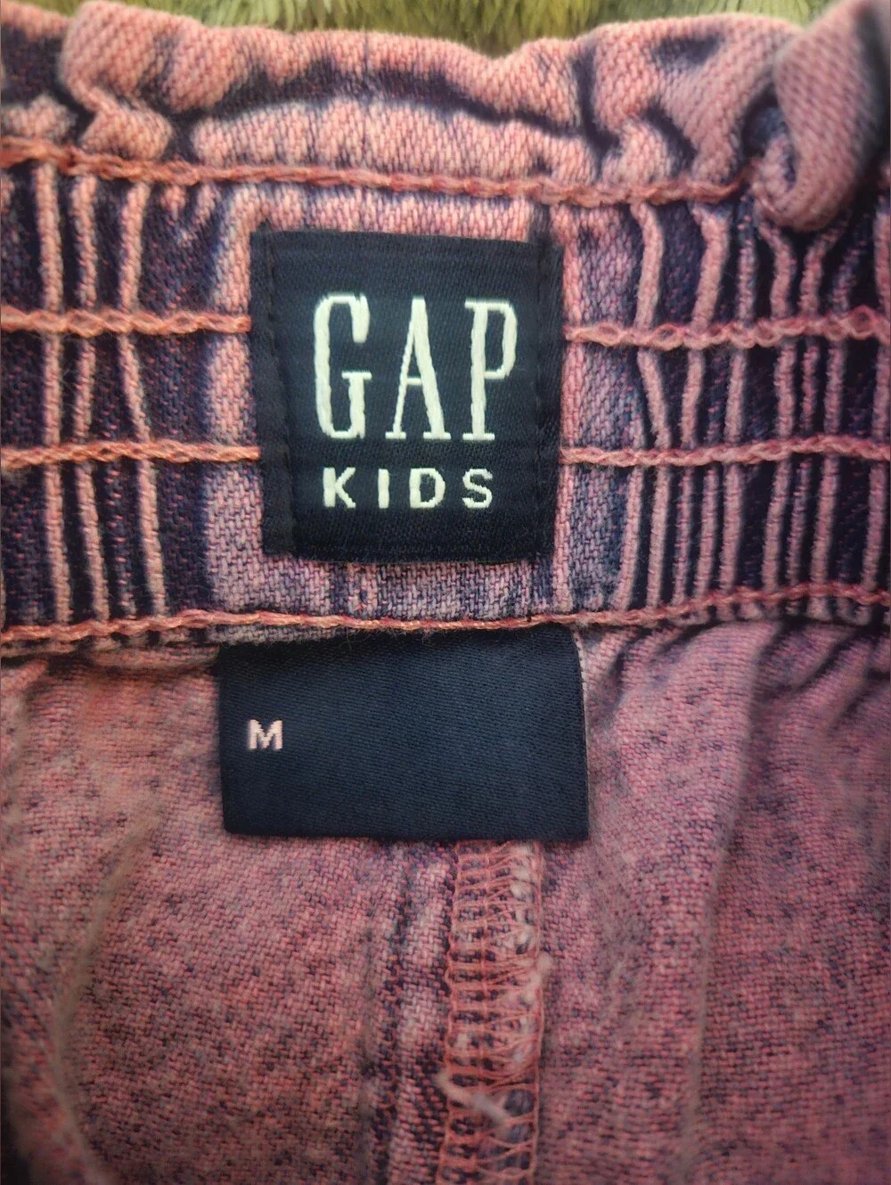 Gap Kids Girls Pink Acid Wash Denim Easy Shorts Pull-On Elastic Waist Size Med/8
